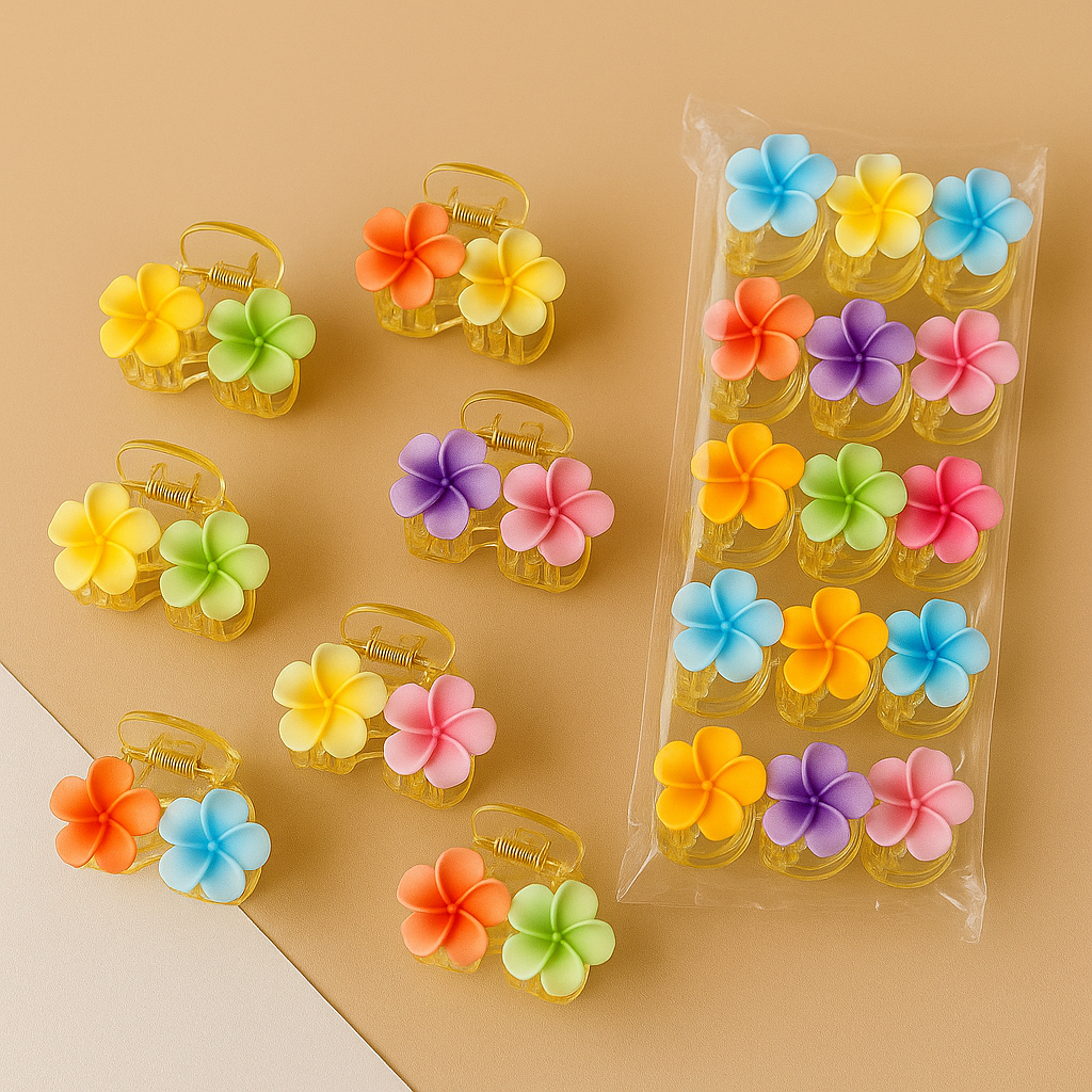 Tropical Bloom Mini Flower Claw Clips / Per Piece