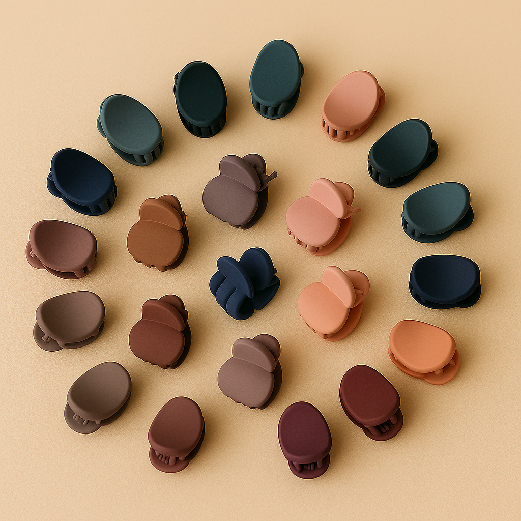 Mini Matte Oval Hair Claws – Pack of any 5 colours