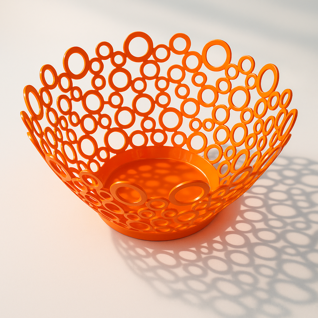 Stylish Modern Orange Fruit Basket – Decorative & Durable