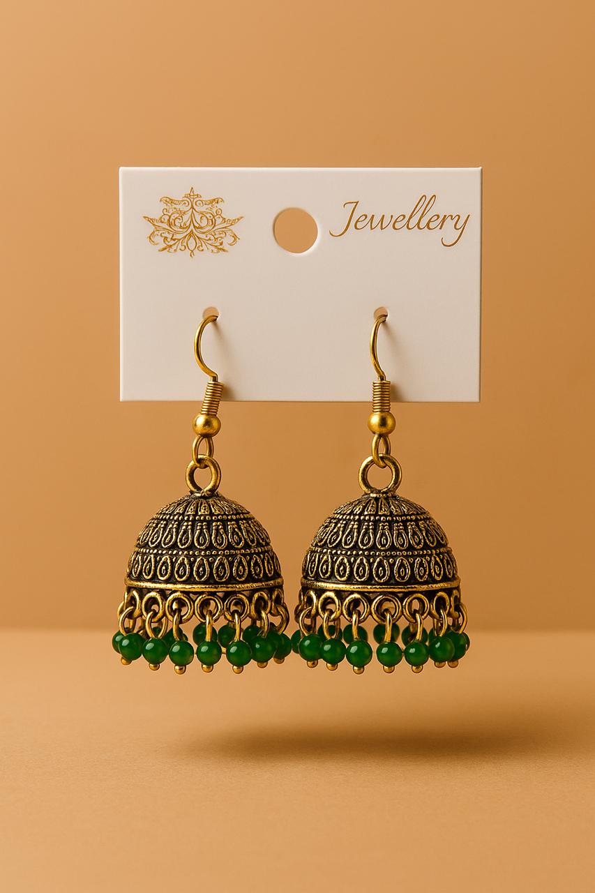 Regal Pearl Jhumka Earrings