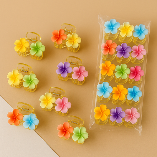Tropical Bloom Mini Flower Claw Clips / Per Piece