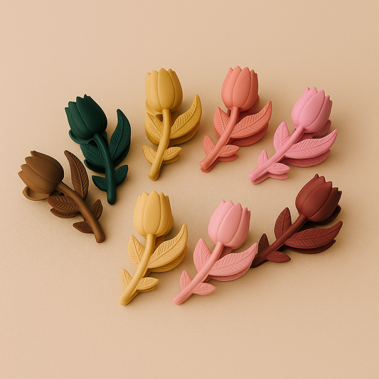 Tulip Blossom Hair Catchers – Matte Finish / Per Piece