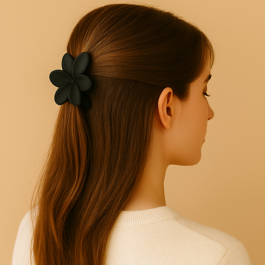 Matte Blossom Hair Catchers – Elegant Flower Design / Set of 2