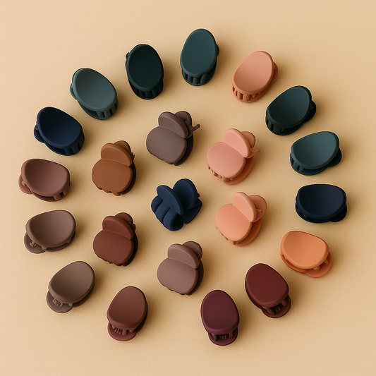 Mini Matte Oval Hair Claws – Pack of any 5 colours