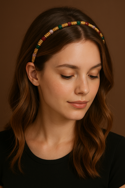 Colorful Beaded Hairband – Traditional Charm / Per Piece