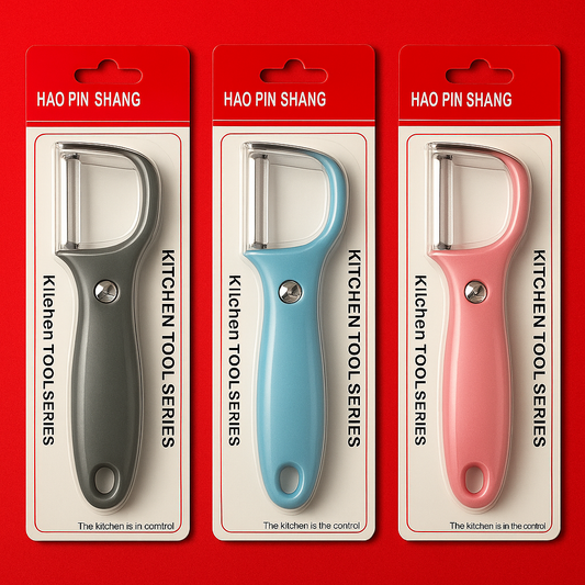 Chinese imported Ergonomic Grip Fruit &amp; Vegetable Peeler – 3 Color Options / Per Piece
