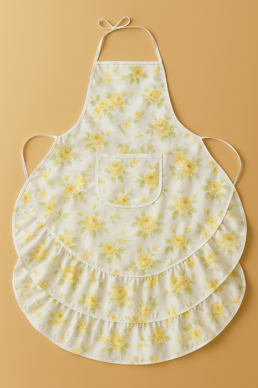 Floral Satin Kitchen Apron – Imported from China