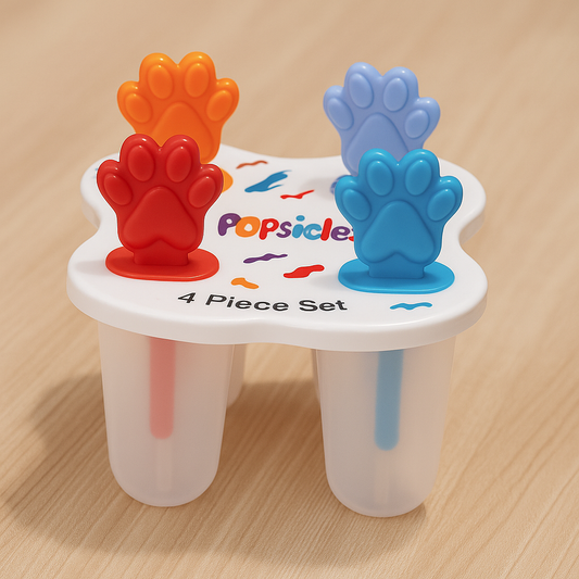 Paw-Shaped Popsicle Mold Set – 4 Pieces (Imported from China)