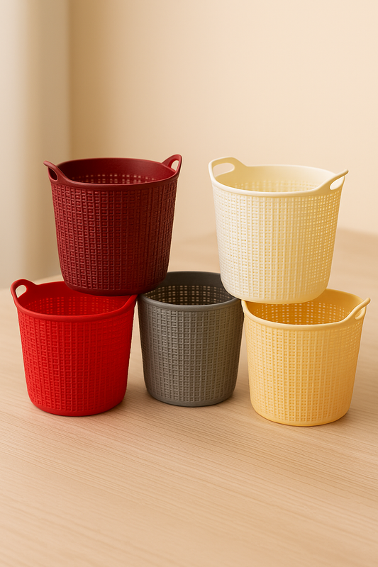 Multicolor Plastic Storage Baskets – Small Organizer for Kitchen, Bathroom & Desk / Per Piece