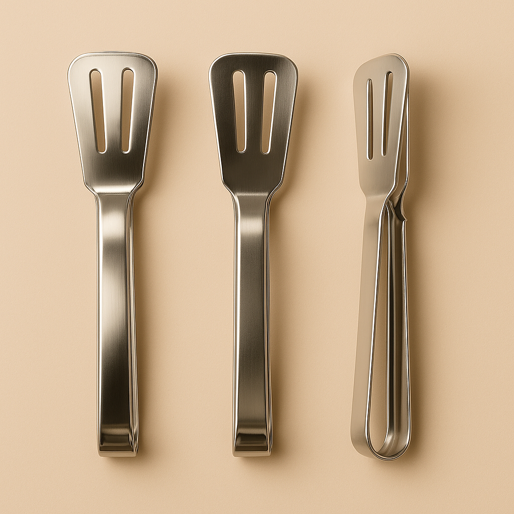 Stainless Steel Kitchen Tongs – Heat-Resistant Cooking Clip for Frying & Serving / Per Piece