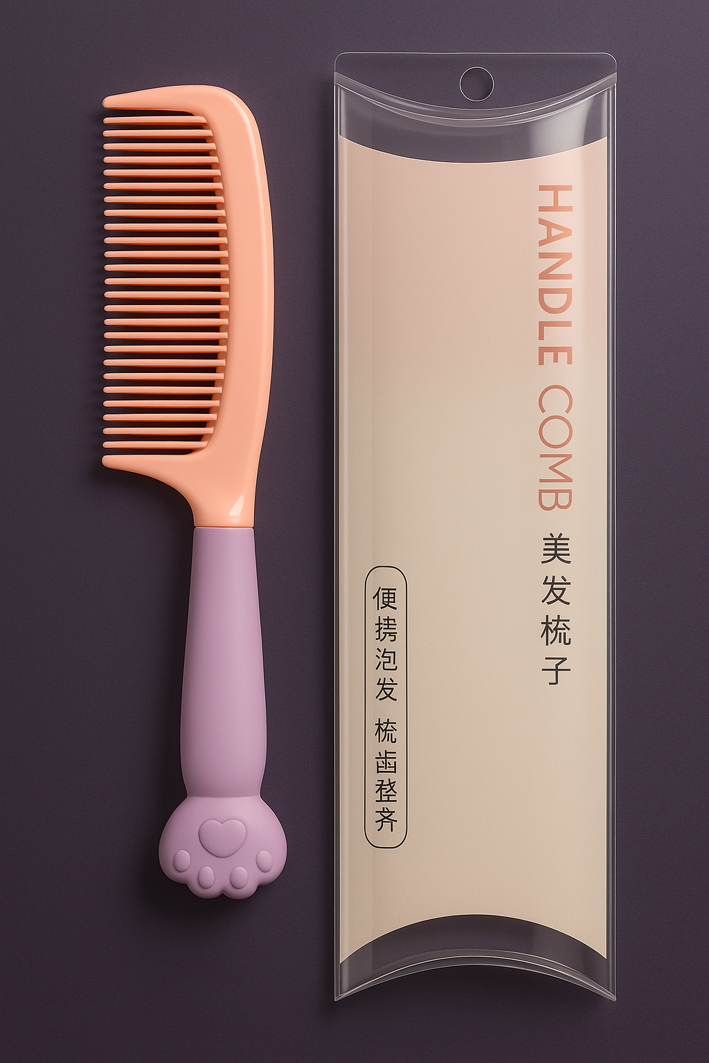 Cute Cat Paw Handle Comb – Made in Chin / Per Piece