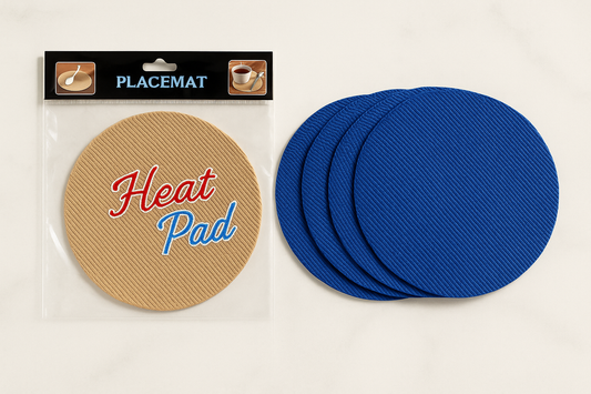 Heat-Resistant Round Placemats – Set of 6 Insulated Pads