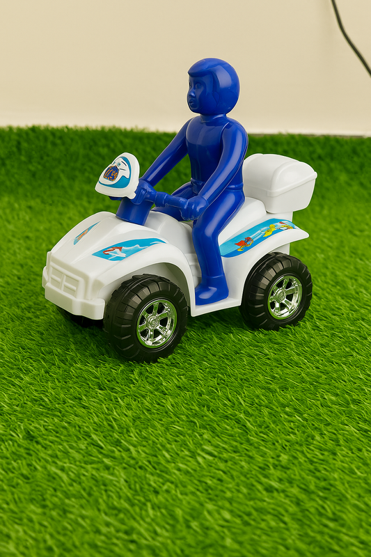 Pull-Back Action Rider Bike Toy – Durable Plastic ATV for Kids