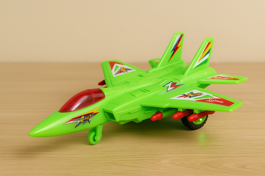 Pull-Back Light-Up Fighter Jet Toy – Flashing Lights &amp; Action Motion