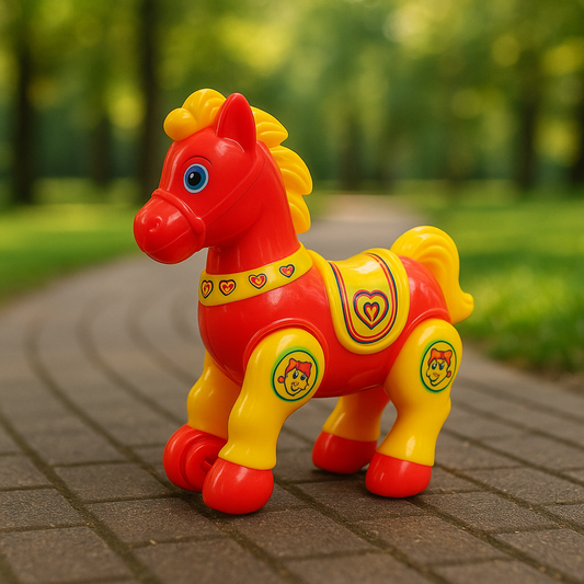 Pull String Colorful Horse Toy – Fun Walking Action for Kids