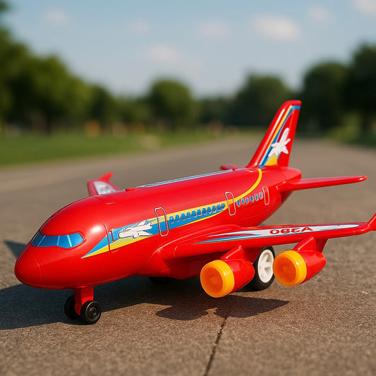Red A390 Toy Airplane – Jumbo Jet Model for Kids