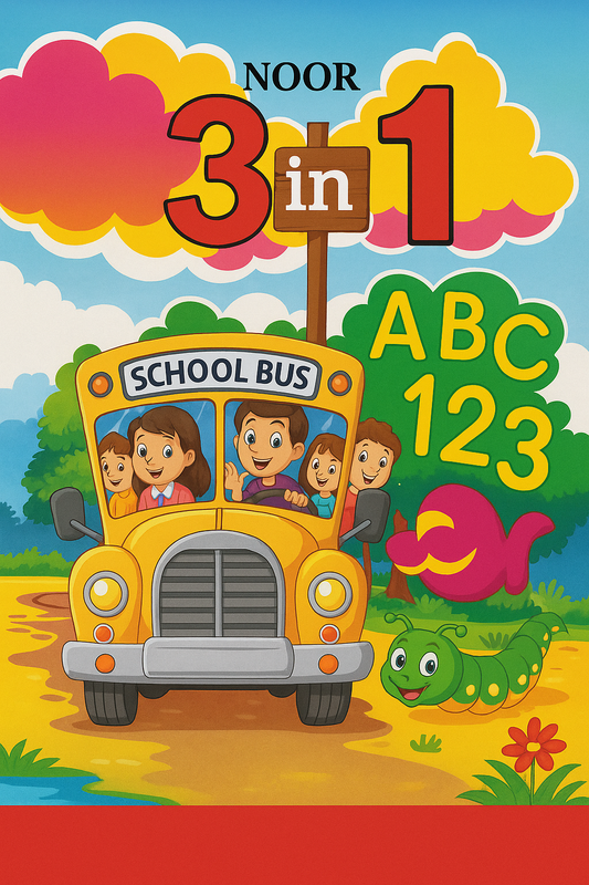 3-in-1 Educational Writing & Colouring Book for Kids