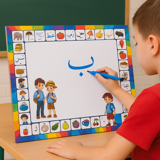 Urdu and English Writing Board for Kids – Double side Reusable Practice with Marker