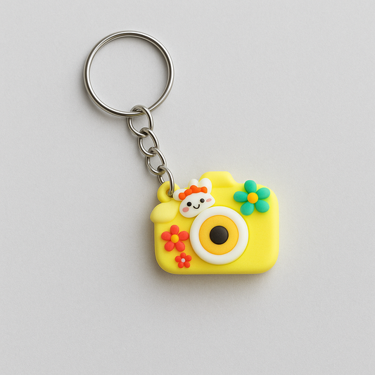 Cute Camera-Shaped Keychain – Fun & Colorful Accessory