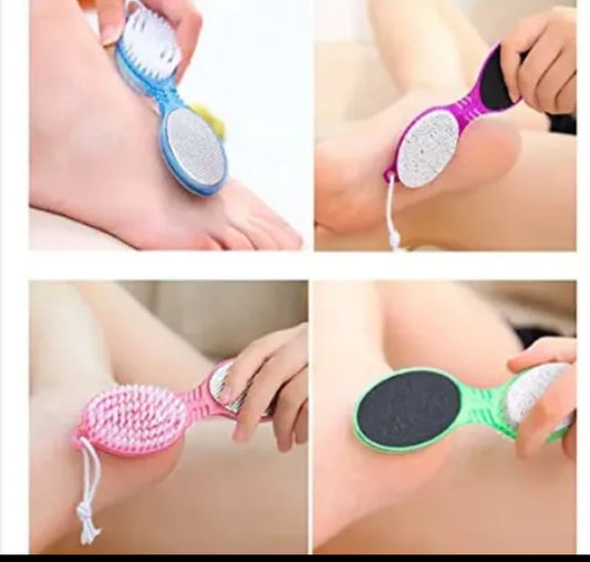 Eden Stone 4 In 1 Pedicure Brush & Filer Foot Scraper Scrubber Scrub Filer Cleaner