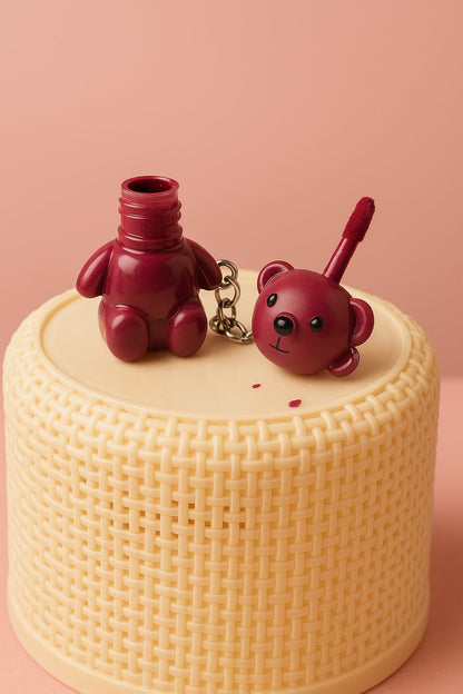 Beary Cute Teddy Bear Lip Gloss Keychain