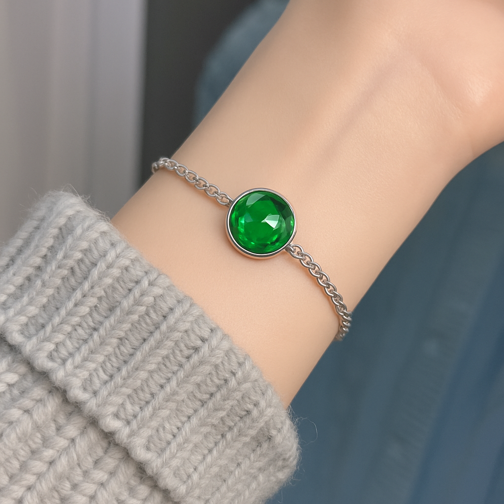 Dainty Gemstone Bezel Bracelet