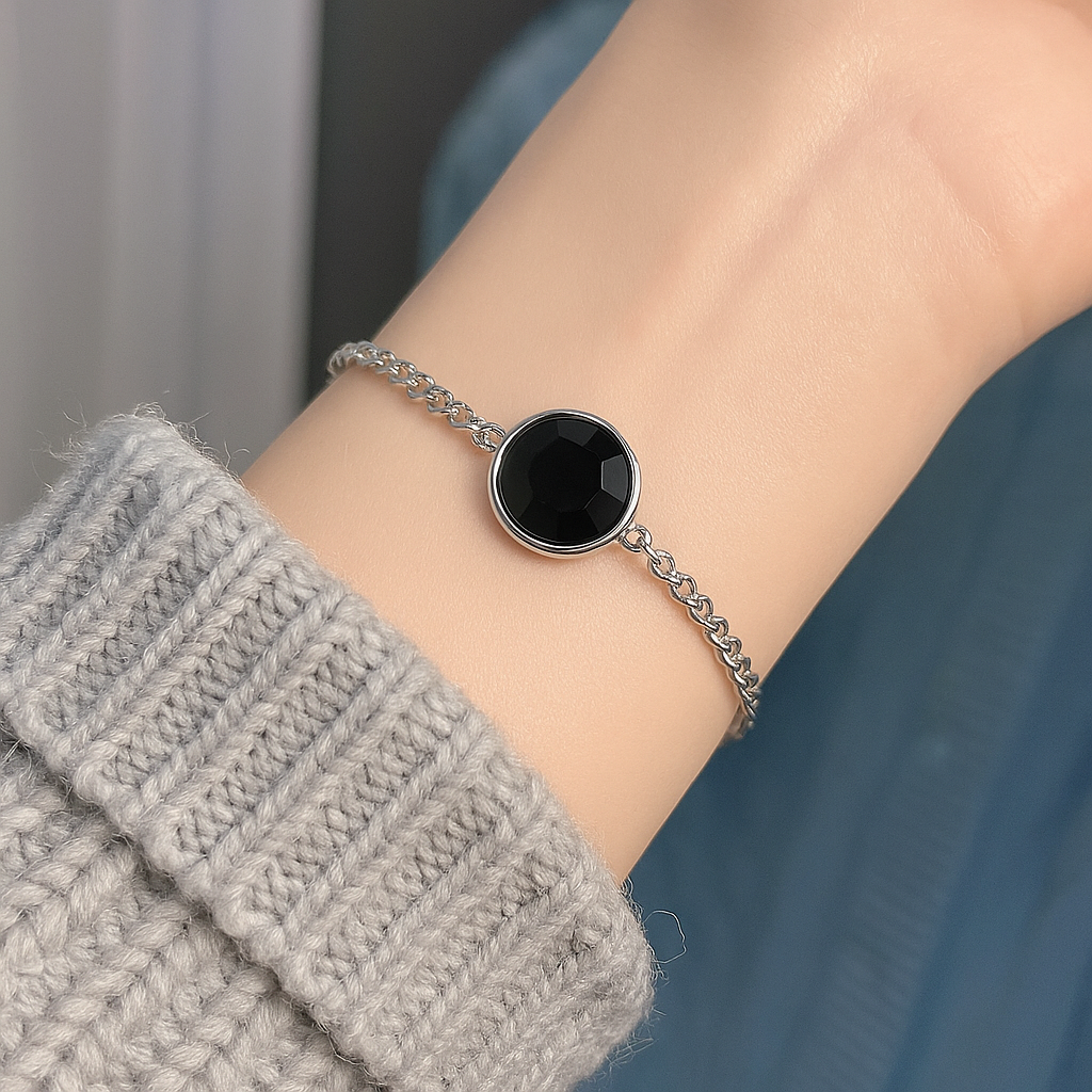 Dainty Gemstone Bezel Bracelet