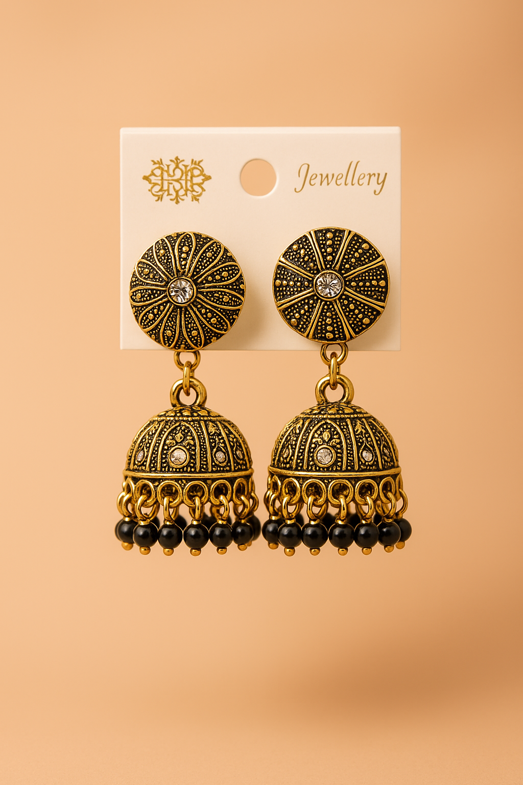 Regal Pearl Jhumka Earrings