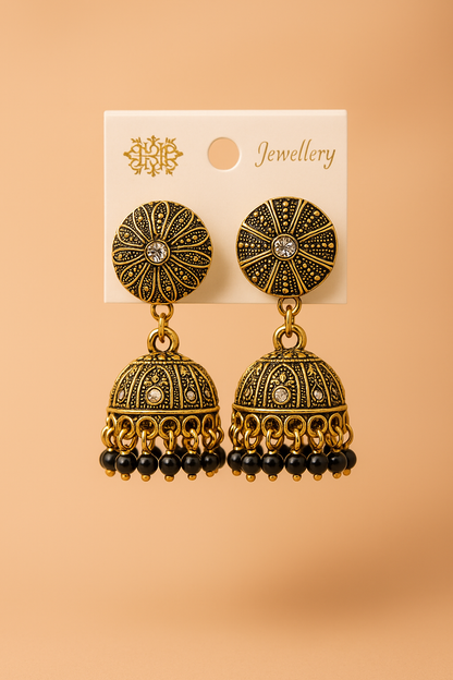 Regal Pearl Jhumka Earrings